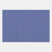 Französisch-blaues Trio-2-geometrisches Set des Um Geschenkpapier Set (Vorderseite)