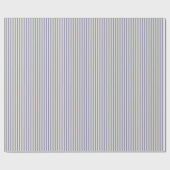 Französisch-blaugestreiftes elegantes Wrapping Pap Geschenkpapier (Flach)