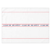 Französisch Blue Bon Appétit & Red Streifen Tischdecke (Vorderseite (Horizontal))