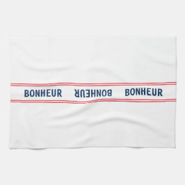 Französisch Blue Bonheur & Red Striping Küche Geschirrtuch