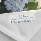 Französisch Blue & Lavender Watercolor Floral Wedd