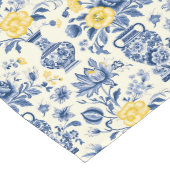 Französisch Blue & Lemon Provincial Ambiance Großer Tischläufer (Ecke)