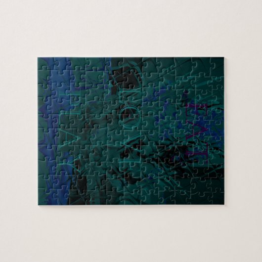 Französisch Blue Liebe Eat Play Blume Farben für a Puzzle (Horizontal)