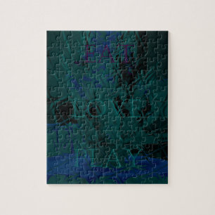 Französisch Blue Liebe Eat Play Blume Farben für a Puzzle