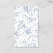 Französisch Blue Wedding RSVP QR-Code Begleitkarte (Rückseite)