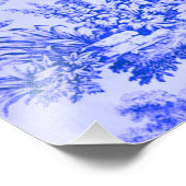 Französisch Blue White Toile Chinoiserie Rustikale Fotodruck (Ecke)