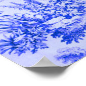 Französisch Blue White Toile Chinoiserie Rustikale Poster (Ecke)