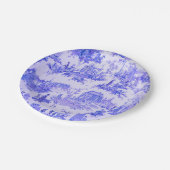 Französisch Blue White Toile Chinoiserie Stil Rust Pappteller (Schrägansicht)