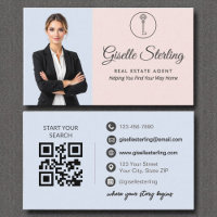Französisch Blush Foto Real Anwesen Agent QR Code