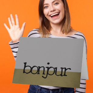Französisch Bonjour Gruß Karte