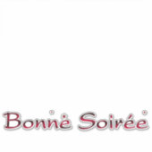 Französisch: Bonne Soiree-Aufkleber Aufkleber (Vorderseite)