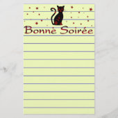 Französisch: Bonne Soiree Briefpapier (Vorderseite)