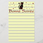 Französisch: Bonne Soiree Briefpapier (Rückseite)