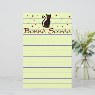 Französisch: Bonne Soiree Briefpapier