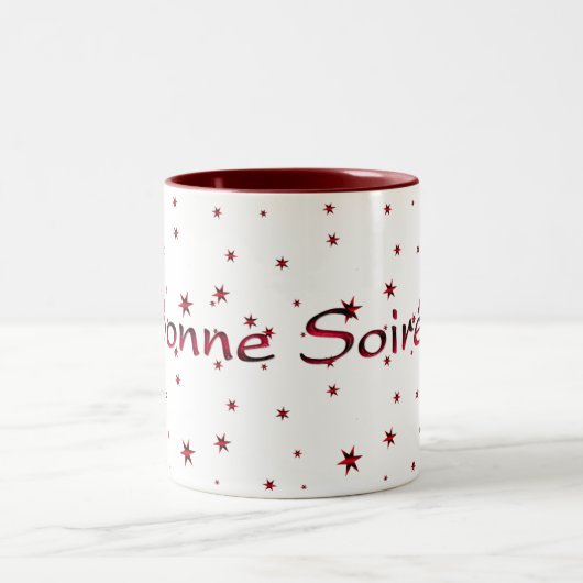 Französisch: Bonne Soiree Coffee Tasse (Mittel)