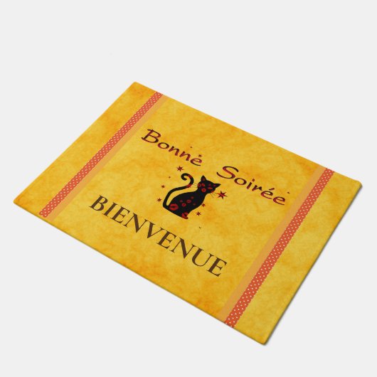 Französisch: Bonne Soiree Doormat Fußmatte (Schrägansicht)