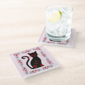 Französisch: Bonne Soiree Glass Untersetzer (Schrägansicht)