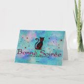 Französisch: Bonne Soiree Grußkarte Karte (Rückseite)