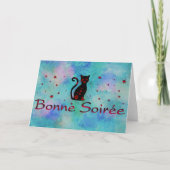 Französisch: Bonne Soiree Grußkarte Karte (Vorderseite)