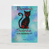 Französisch: Bonne Soiree Grußkarte Karte (Rückseite)