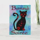 Französisch: Bonne Soiree Grußkarte Karte (Vorderseite)