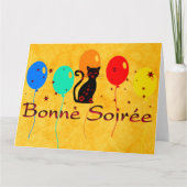 Französisch: Bonne Soiree Grußkarte Karte (Vorderseite)