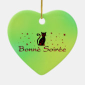 Französisch: Bonne Soiree Keramik Ornament (Hinten)