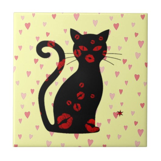 Französisch: Bonne Soiree Keramik Tile Fliese (Vorderseite)