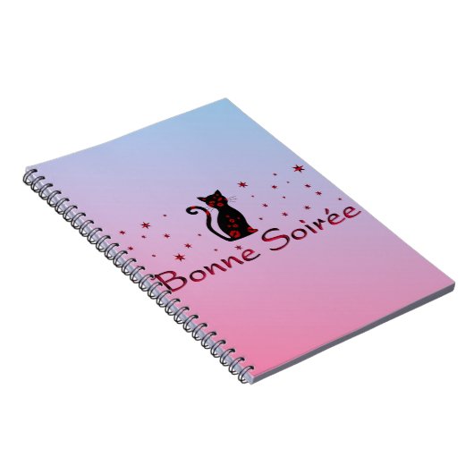 Französisch: Bonne Soiree-Notebook Notizblock (Rechte Seite)
