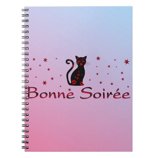 Französisch: Bonne Soiree-Notebook Notizblock (Vorderseite)
