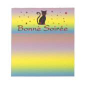 Französisch: Bonne Soiree Notizblock (Vorderseite)