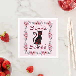 Französisch: Bonne Soiree Paper Napkin Serviette