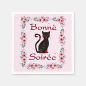 Französisch: Bonne Soiree Paper Napkin Serviette (Vorderseite)