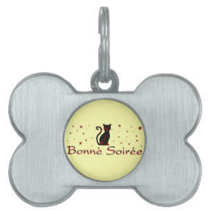 Französisch: Bonne Soiree Pet ID Tag Tiermarke
