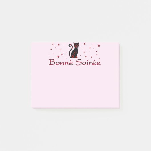 Französisch:Bonne Soiree Post-It-Notes Post-it Klebezettel (Vorderseite)