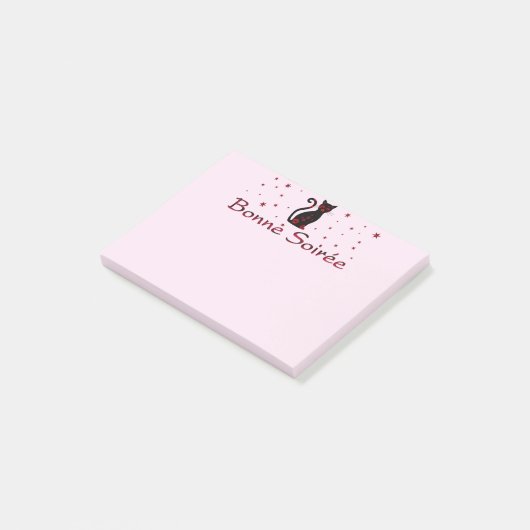 Französisch:Bonne Soiree Post-It-Notes Post-it Klebezettel (angewinkelt)
