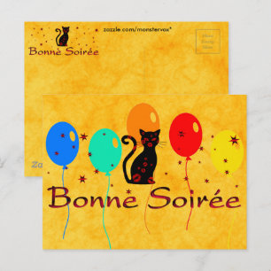 Französisch: Bonne Soiree Postcard Postkarte