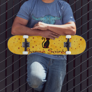 Französisch: Bonne Soiree Skateboard