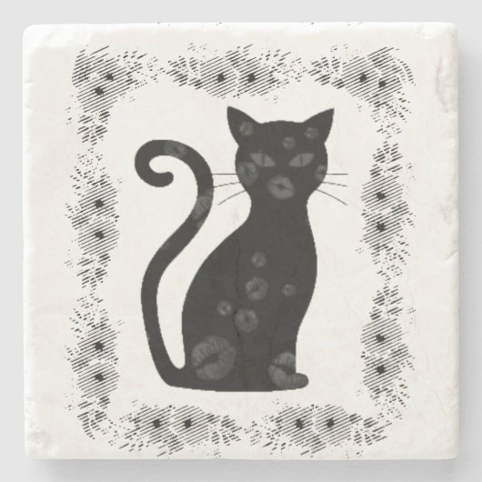 Französisch: Bonne Soiree Stone Untersetzer (Vorderseite)