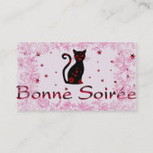 Französisch: Bonne Soiree Visitenkarte (Rückseite)