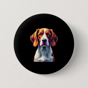 Französisch-Bretagne Spanische Mama Vater Dog Face Button