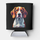 Französisch-Bretagne Spanische Mama Vater Dog Face Dosenkühler (Vorderseite)