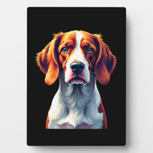 Französisch-Bretagne Spanische Mama Vater Dog Face Fotoplatte