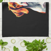 Französisch-Bretagne Spanische Mama Vater Dog Face Geschirrtuch (Gefaltet)