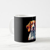 Französisch-Bretagne Spanische Mama Vater Dog Face Kaffeetasse (Vorderseite Links)
