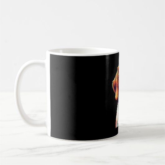 Französisch-Bretagne Spanische Mama Vater Dog Face Kaffeetasse (Links)