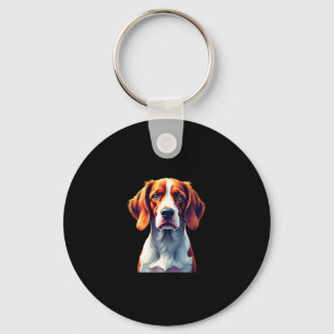 Französisch-Bretagne Spanische Mama Vater Dog Face Schlüsselanhänger