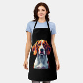 Französisch-Bretagne Spanische Mama Vater Dog Face Schürze (Getragen)