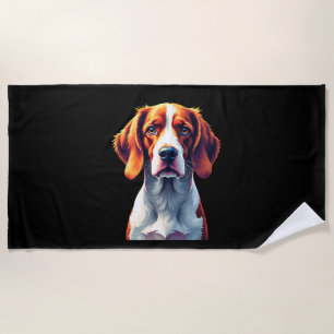 Französisch-Bretagne Spanische Mama Vater Dog Face Strandtuch