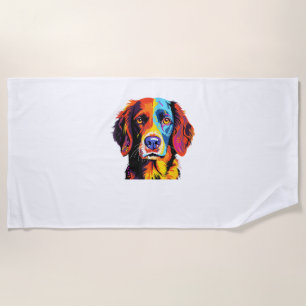 Französisch-Bretagne Spanische Mama Vater Dog Face Strandtuch